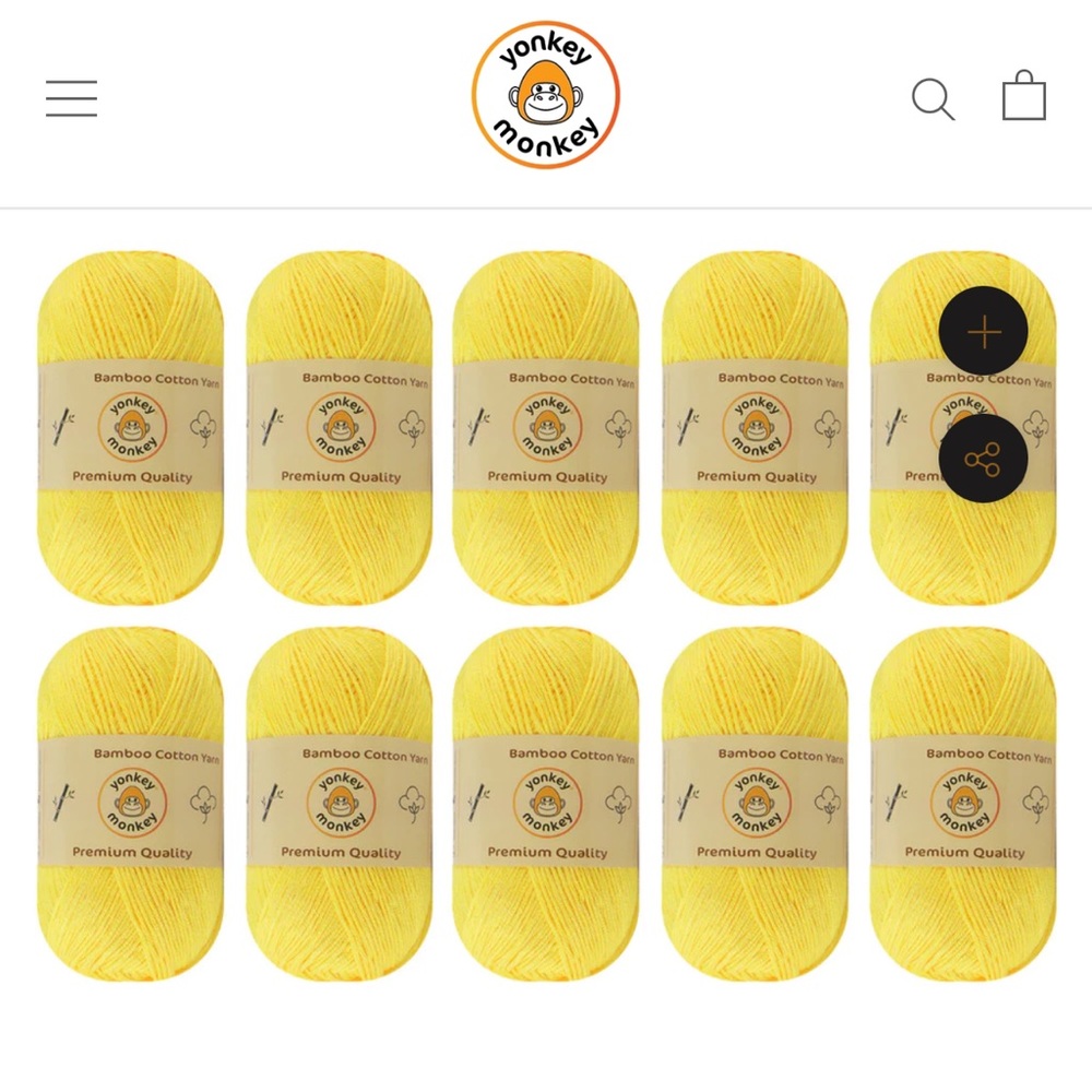 🌟NWT🌟 Yonkey Monkey Bamboo Cotton Yarn (Pack of 10)